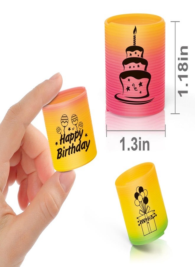 CLEVERZONE 36 Pack Spring Rainbow Magic Fidget Stress Coil Mini Springs Bulk Toys Party Favor For Kids Birthday Carnival Prize Goodie Bag Stuffers For Boys Girls (Birthday) - Image 2